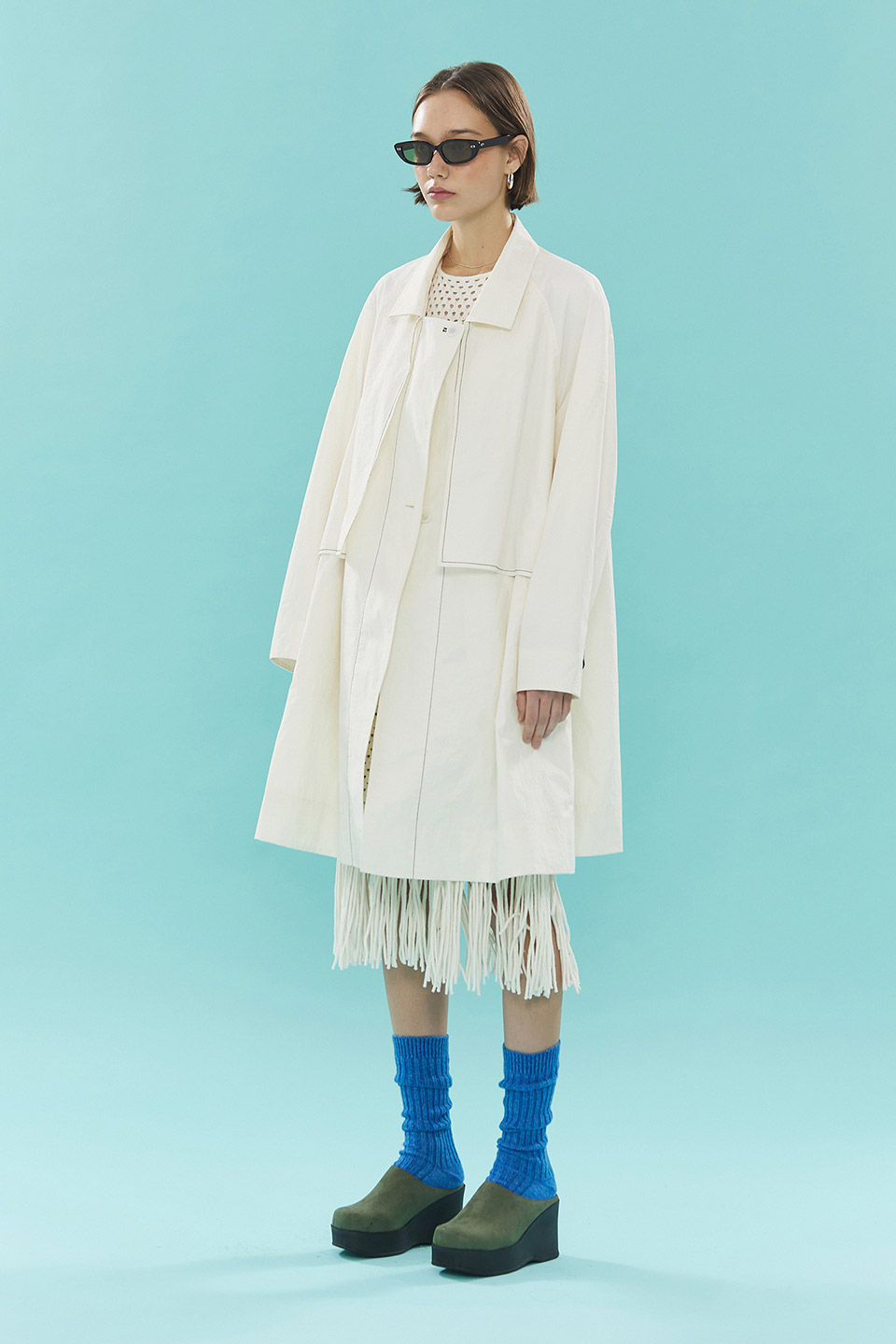 [Outlet] Loose Fit Half Trench_IVORY